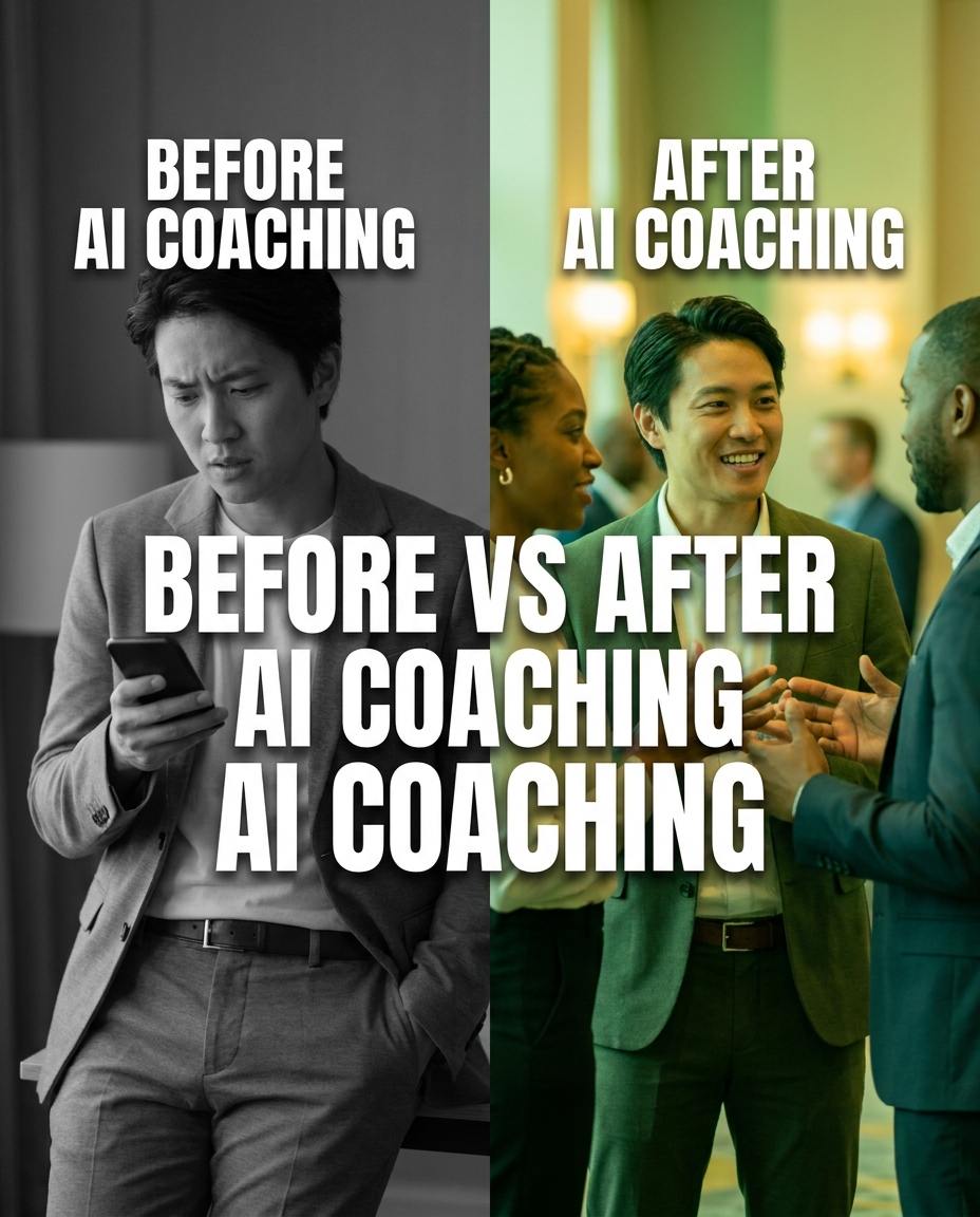 MAX-generated post image: Before vs After AI Coaching